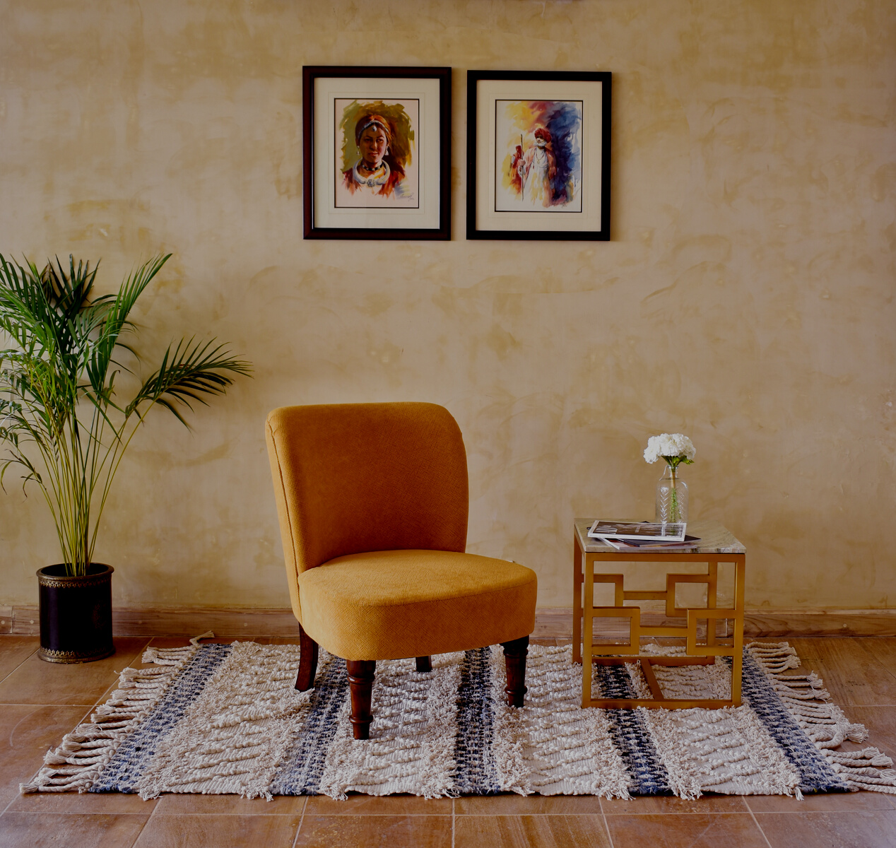 A Yellow Leather Chair